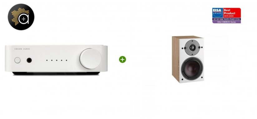 Set Argon Audio SA1 - kompaktní a stylový zesilovač (bílá) + Dali Oberon 1(Dubová)