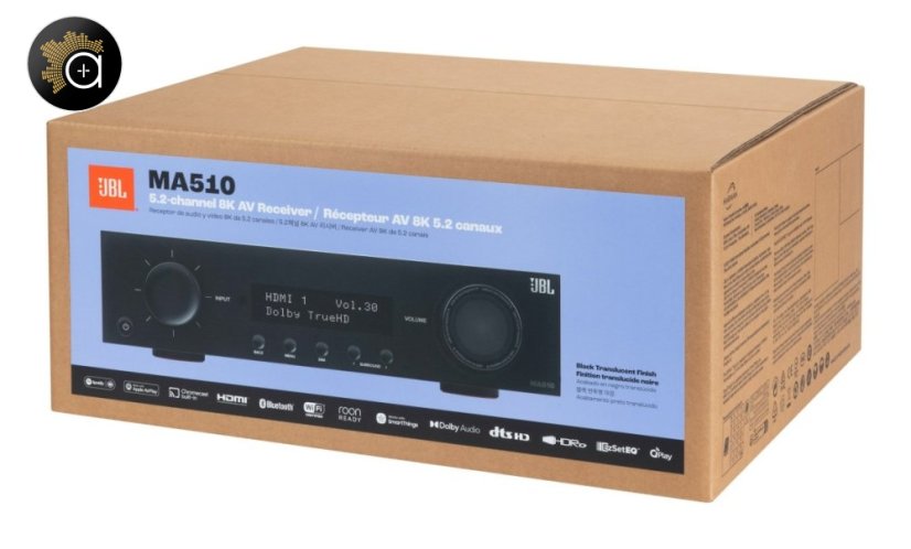 JBL MA510 - AV zesilovač 5.2, 75 W, 8K, Wi-Fi, Bluetooth, Dolby Vision