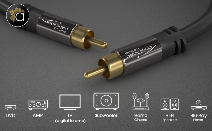 KabelDirekt Pro Series Sub RCA - kabel pro subwoofer