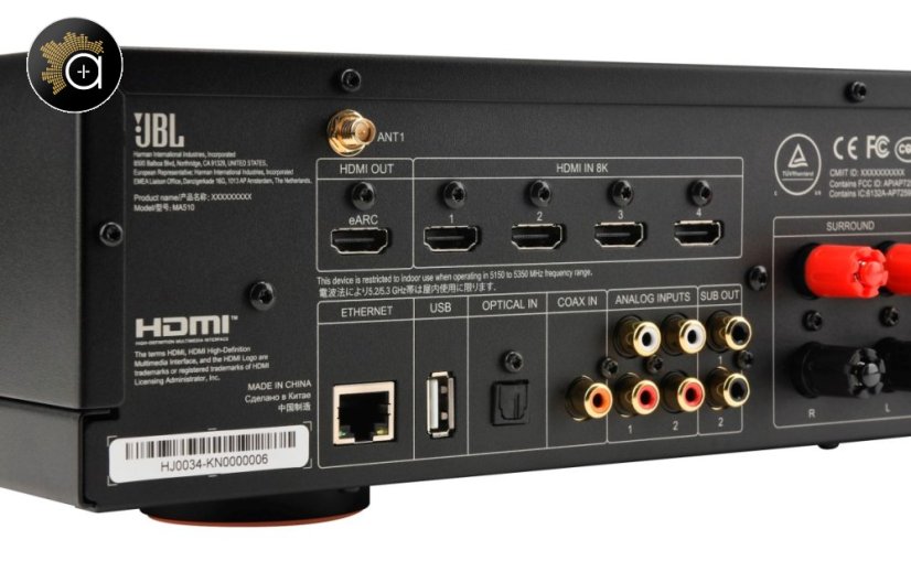 JBL MA510 - AV zesilovač 5.2, 75 W, 8K, Wi-Fi, Bluetooth, Dolby Vision