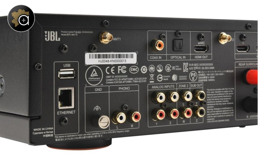 JBL MA710 - AV zesilovač 7.2, 110 W, 8K, Wi-Fi, Bluetooth, Dolby Atmos + Vision