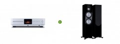 Set Audiolab Omnia (stříbrná) + Monitor Audio Silver 500 7G(Černá, vysoký lesk)