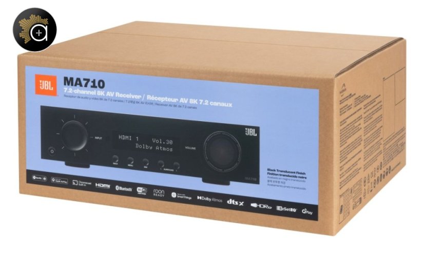 JBL MA710 - AV zesilovač 7.2, 110 W, 8K, Wi-Fi, Bluetooth, Dolby Atmos + Vision