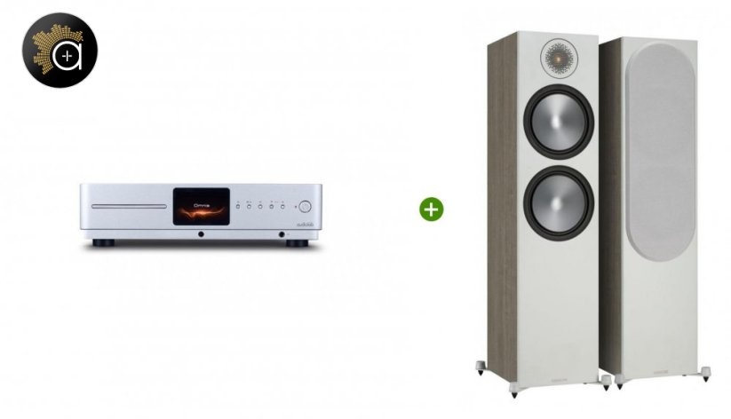 Set Audiolab Omnia (stříbrná) + Monitor Audio Bronze 500(Urban Grey)