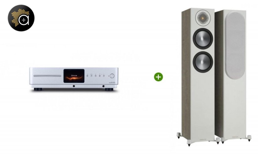 Set Audiolab Omnia (stříbrná) + Monitor Audio Bronze 200(Urban Grey)