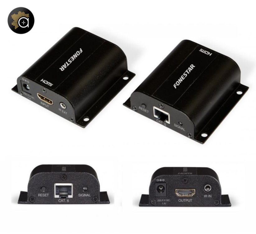 Fonestar 7934 - set vysílače a přijímače HDMI extenderu přes kabel LAN Cat 6