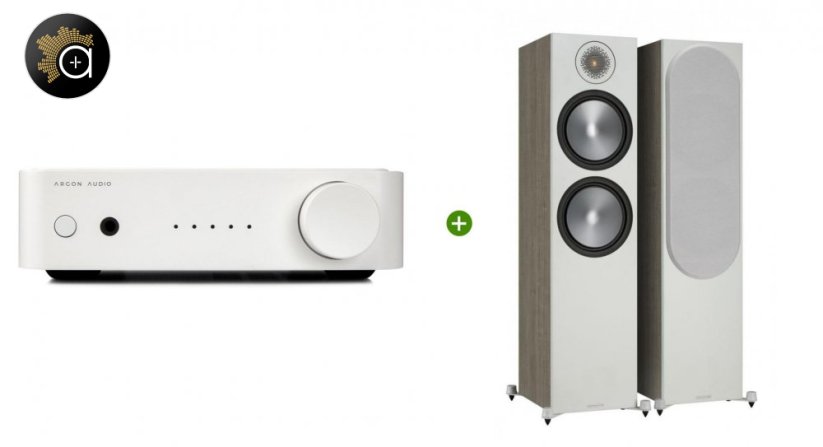 Set Argon Audio SA1 - kompaktní a stylový zesilovač (bílá) + Monitor Audio Bronze 500(Urban Grey)