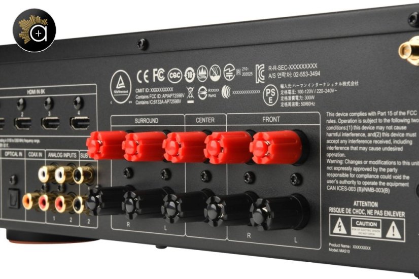 JBL MA510 - AV zesilovač 5.2, 75 W, 8K, Wi-Fi, Bluetooth, Dolby Vision
