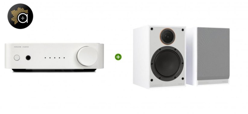 Set Argon Audio SA1 - kompaktní a stylový zesilovač (bílá) + Monitor Audio Monitor 100(Bílá)