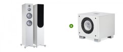 Set Monitor Audio Silver 300 7G (bílá, saténová) + REL T/7x(Bílá, vysoký lesk)