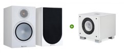 Set Monitor Audio Silver 100 7G (bílá, saténová) + REL T/7x(Bílá, vysoký lesk)